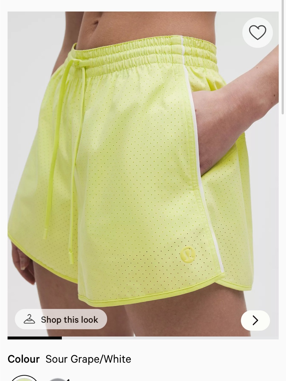 lululemon athletica Sour Grape/White Athletic Shorts